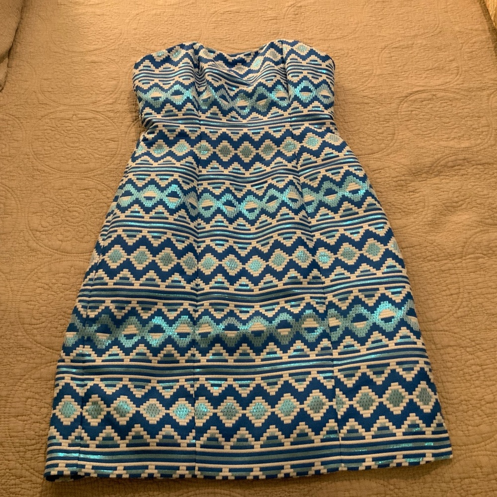 Bradley Mischka Strepless Cocktail Dress